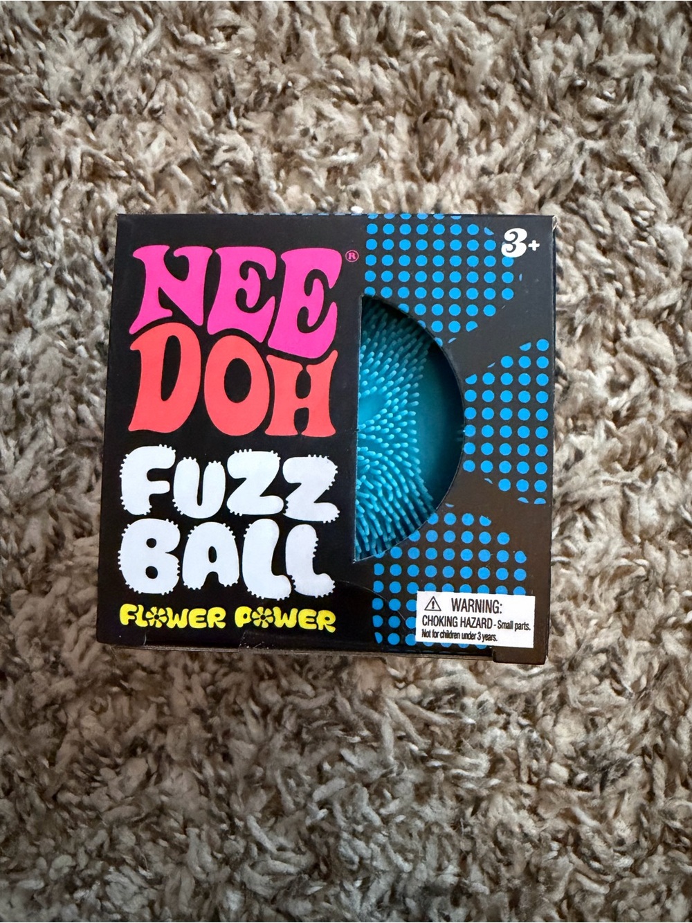 Nee Doh Fuzz Ball - Blue Flower Power Stress Toy